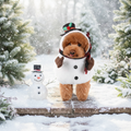 Frosty the Snow Pup Christmas Pet Costume | Holiday Dress-Up & Photo-Ready Dog Cosplay