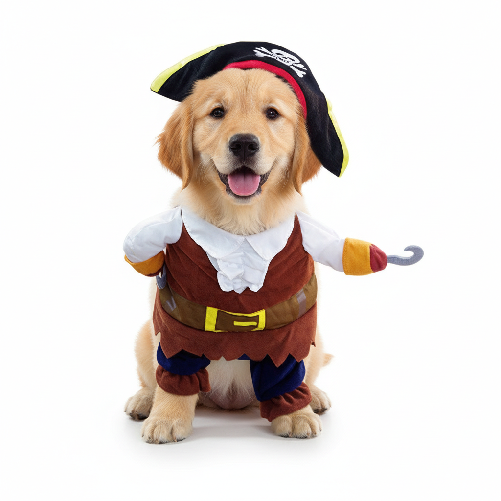 Captain Paws: The Ultimate Pet Cosplay Costume – Sail the Seas in Style!